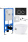Унитаз подвесной Roxen Antares Bidet в комплекте с инсталляцией StounFix Slim 6 в 1 906342 (кнопка: черный матовый)