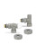 Комплект термостатический с запорным клапаном Varmega №3 VMDV12-310415, 1/2" x 3/4"EK ВР-НР, осевой, серый
