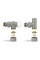 Комплект термостатический с запорным клапаном Varmega №3 VMDV12-310415, 1/2" x 3/4"EK ВР-НР, осевой, серый