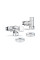 Комплект термостатический с запорным клапаном Varmega №3 VMDV12-410415, 1/2" x 3/4"EK ВР-НР, осевой, хром