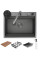 Кухонная мойка Roxen Stage Plus 560250-60-BS многофункциональная 8 в 1 (60*48/текстурный графит)