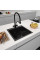 Кухонная мойка ARFEKA Eco AR 500*500 Black PVD Nano Decor Volcanic Rock