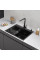 Кухонная мойка ARFEKA ECO AR мойка 600*500, коландер, дозатор BLACK DECOR MILLET GRAINS