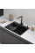 Кухонная мойка ARFEKA ECO AR мойка 600*500, коландер, дозатор BLACK DECOR VOLCANIC ROCK