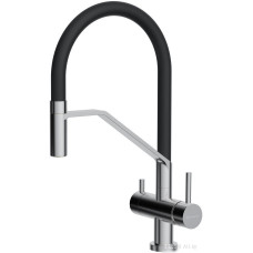 Смеситель Omoikiri Akeno-BN (нержавеющая сталь/черный)