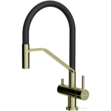 Смеситель Omoikiri Akeno-LG (светлое золото/черный)