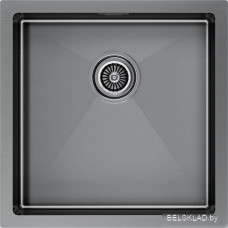 Кухонная мойка Paulmark Gerberg 44 UNI PM254444-GM (черный/вороненая сталь)