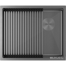 Кухонная мойка Paulmark Next-Pro 54 Uni PM705445-GM (черный/вороненая сталь)