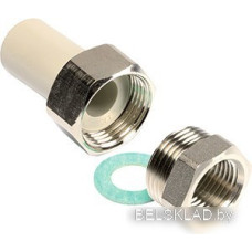 Wavin Ekoplastik Штуцер ПП с внутр. резьб. 25х3/4" [SSI02525XX]