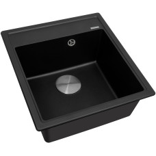 Кухонная мойка ZorG Rock 46 Premium black metallic