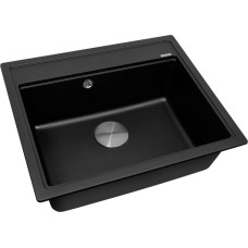 Кухонная мойка ZorG Rock 60 Premium black metallic