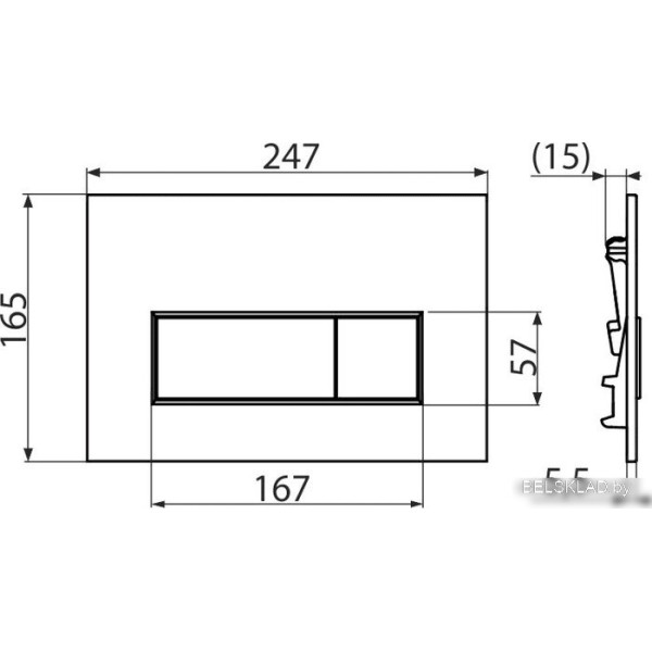 Панель смыва Alcaplast M578 (черный матовый) Панель смыва Alcaplast M578 (черный матовый)