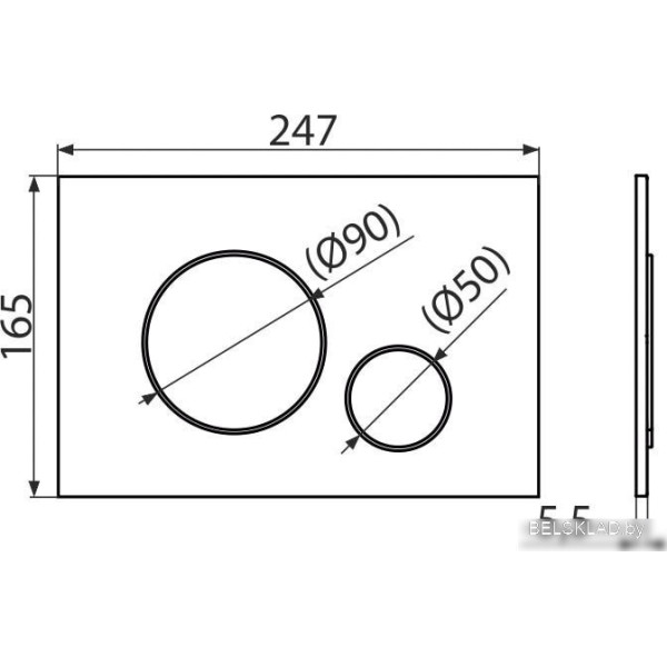Панель смыва Alcaplast M671 (хром глянцевый) Панель смыва Alcaplast M671 (хром глянцевый)