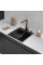 Кухонная мойка ARFEKA Eco AR мойка 450*500, коландер, дозатор BLACK DECOR MILLET GRAINS