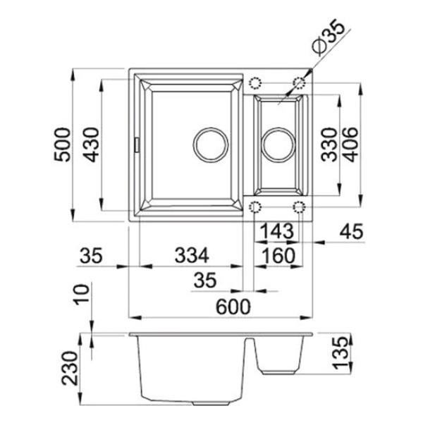 Кухонная мойка Elleci Easy 150 Avena 51 Кухонная мойка Elleci Easy 150 Avena 51
