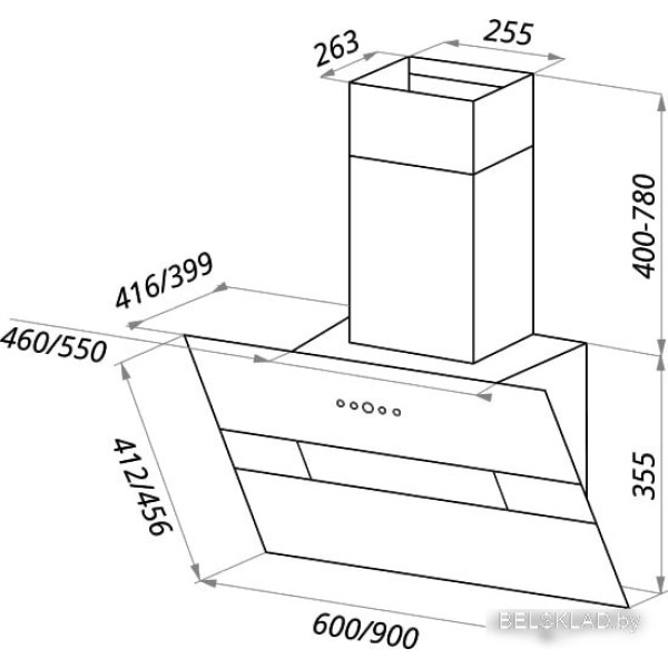 Кухонная вытяжка MAUNFELD Mersey 60 (нержавеющая сталь\черное стекло) Кухонная вытяжка MAUNFELD Mersey 60 (нержавеющая сталь\черное стекло)