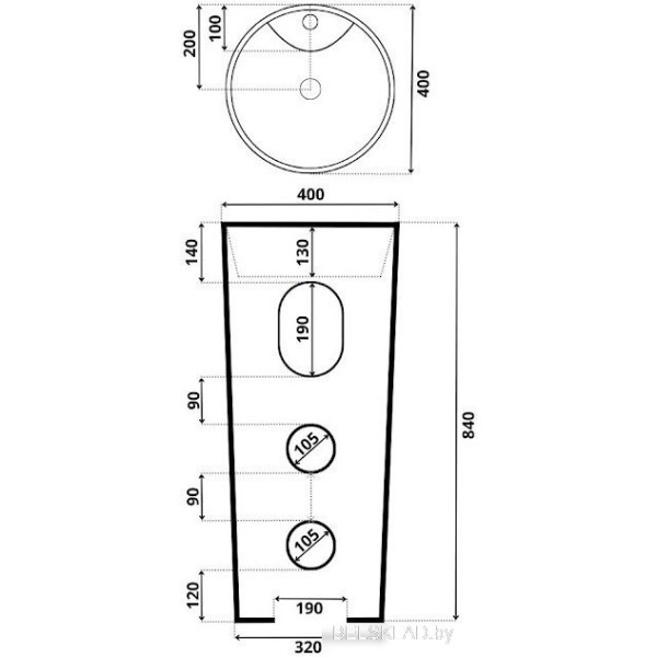 Умывальник Roxen Florence 570910 Умывальник Roxen Florence 570910