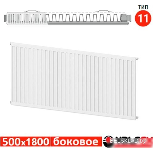 Стальной панельный радиатор Valfex Steel C 11 500х1800 VF.C.11.500.1800 (с боковым подключением) Стальной панельный радиатор Valfex Steel C 11 500х1800 VF.C.11.500.1800 (с боковым подключением)