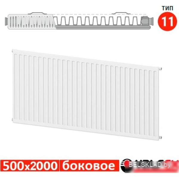 Стальной панельный радиатор Valfex Steel C 11 500х2000 VF.C.11.500.2000 (с боковым подключением) Стальной панельный радиатор Valfex Steel C 11 500х2000 VF.C.11.500.2000 (с боковым подключением)