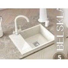 Кухонная мойка Polygran Blade 660 (белый хлопок)