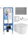 Унитаз подвесной Roxen Vine Tornado в комплекте с инсталляцией StounFix Dual Fresh 6 в 1 979003 (кнопка: хром матовый)