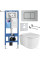 Унитаз подвесной Roxen Vine Tornado в комплекте с инсталляцией StounFix Dual Fresh 6 в 1 979023 (кнопка: сатин)