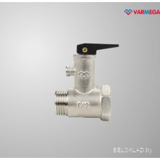 Запорная арматура Varmega Клапан предохранительный 1/2", НР-ВР, 8.5 бар, для бойлера, с курком VM16511