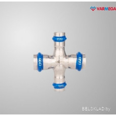 Фитинг Varmega Крестовина раструбная Inox Press 22x15x22x15 VM725002215