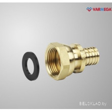 Фитинг Varmega Муфта латунная Slide-fit с накидной гайкой 25х3/4 VM51816