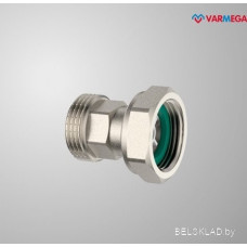 Фитинг Varmega Соединитель с НГ ВР-НР 3/4" x 3/4", с плоским уплотнением и обратным клапаном VMTF61-N000505