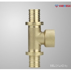 Фитинг Varmega Тройник латунный Slide-fit с внутренней резьбой 16х1/2 VM51111