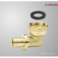 Фитинг Varmega Угол с накидной гайкой Slide-fit 20x1", аксиальный VM51915