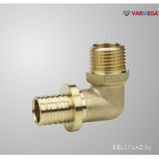 Фитинг Varmega Угол с наружной резьбой Slide-fit 16x1/2", аксиальный VM51411