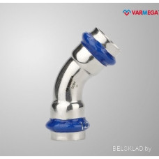 Фитинг Varmega Угольник 45° двухраструбный Inox Press 28x28 VM712002828