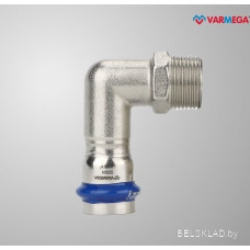 Фитинг Varmega Угольник раструбный Inox Press с наружной резьбой 22x3/4" VM715002205