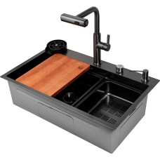 Кухонная мойка ARFEKA ECO AR 750*460 T BLACK PVD NANO