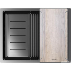 Кухонная мойка Paulmark Next-Multi Sink 58 UNI PM785845-GM (вороненая сталь)