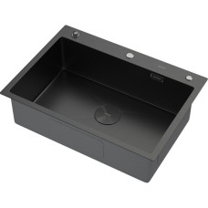 Кухонная мойка ARFEKA ECO AR 700*500 POP-UP BLACK PVD NANO