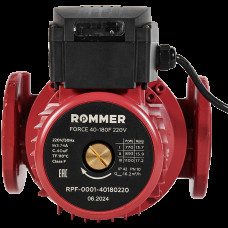 Насос циркуляционный фланцевый трехскоростной ROMMER RPF 40-180F 220V, RPF-0001-40180220