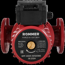 Насос циркуляционный фланцевый трехскоростной ROMMER 50-120F 380V, RPF-0003-50120380