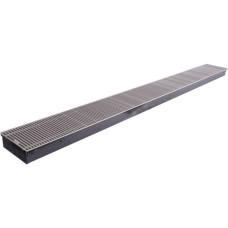 SCN-1100-0824240 STOUT Конвектор внутрипольный SCN 80.240.2400 (Решётка роликовая,алюминий)