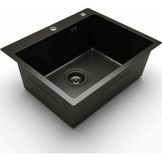 Кухонная мойка Blantek LS-5848STB Stone texture black