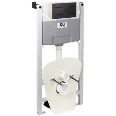 Инсталляция для унитаза OLI OLI120 888780 с клавишей смыва Slim (черный soft-touch)