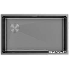 Кухонная мойка Paulmark Next-Skew 74-L UNI PM887444-L-GM (вороненая сталь)