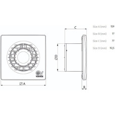 Осевой вентилятор Vortice Punto Filo MF 90/3.5"