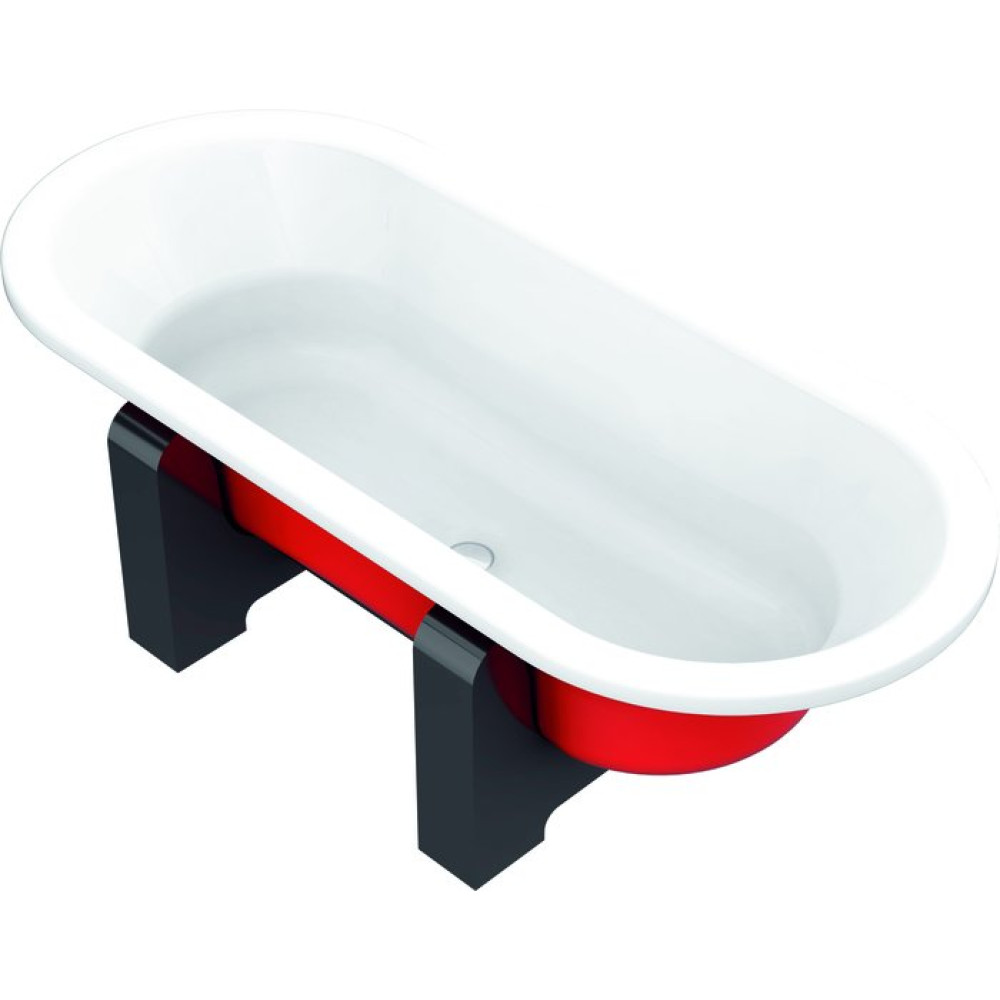 Ванна BLB Duo Comfort Oval Woodline 180x80 (красный металлик)