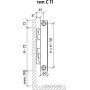 Стальной панельный радиатор Royal Thermo Compact C11-500-1000 (Bianco Traffico)