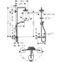 Душевая система Hansgrohe Croma Select E 180 2jet Showerpipe (27256400)