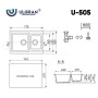 Кухонная мойка Ulgran U-505 (343 антрацит)