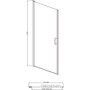 Душевая дверь Adema Nap-80 (тонированное стекло)
